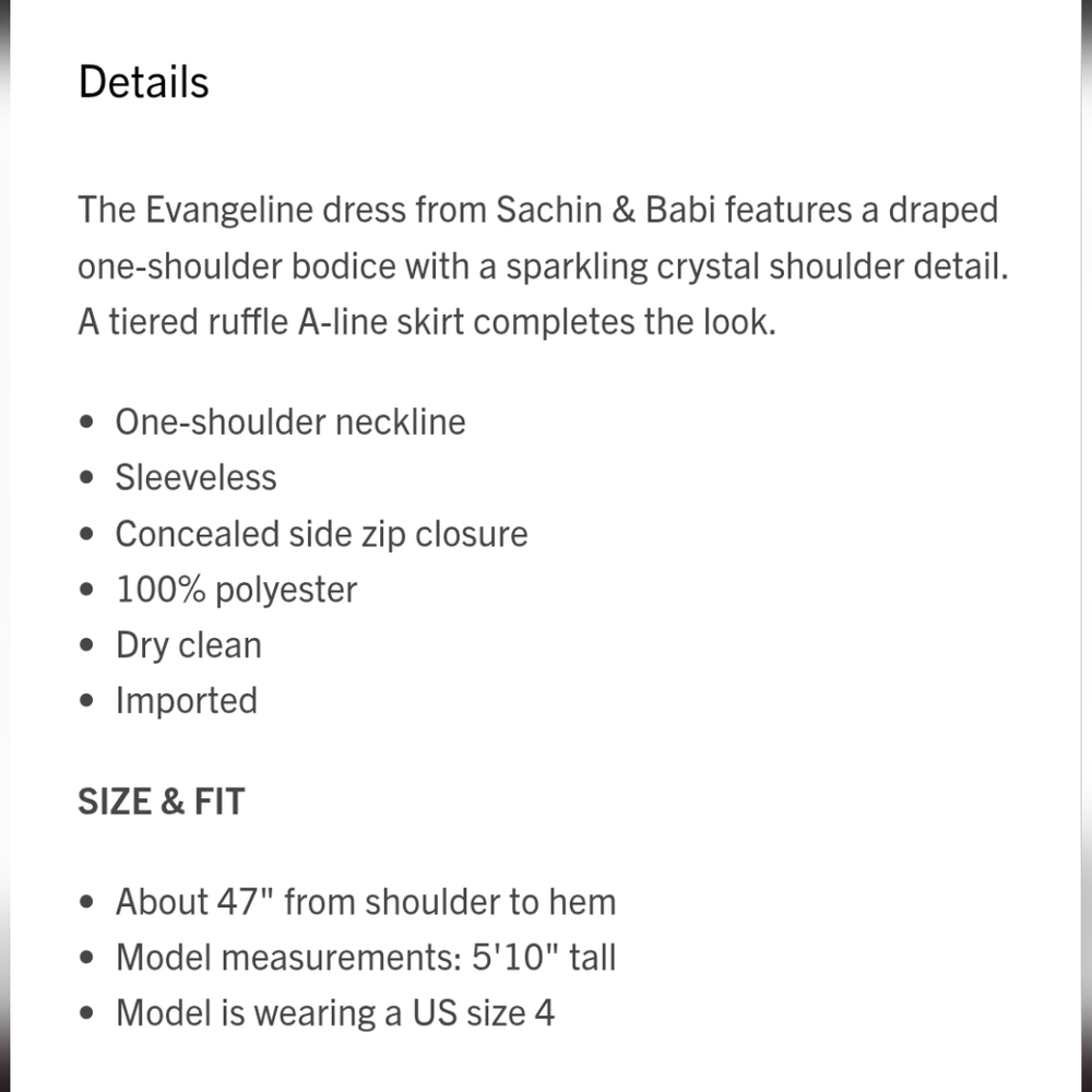 NEW Sachin + Babi Evangeline Ruffle One Shoulder Dress - Picture 11 of 11
